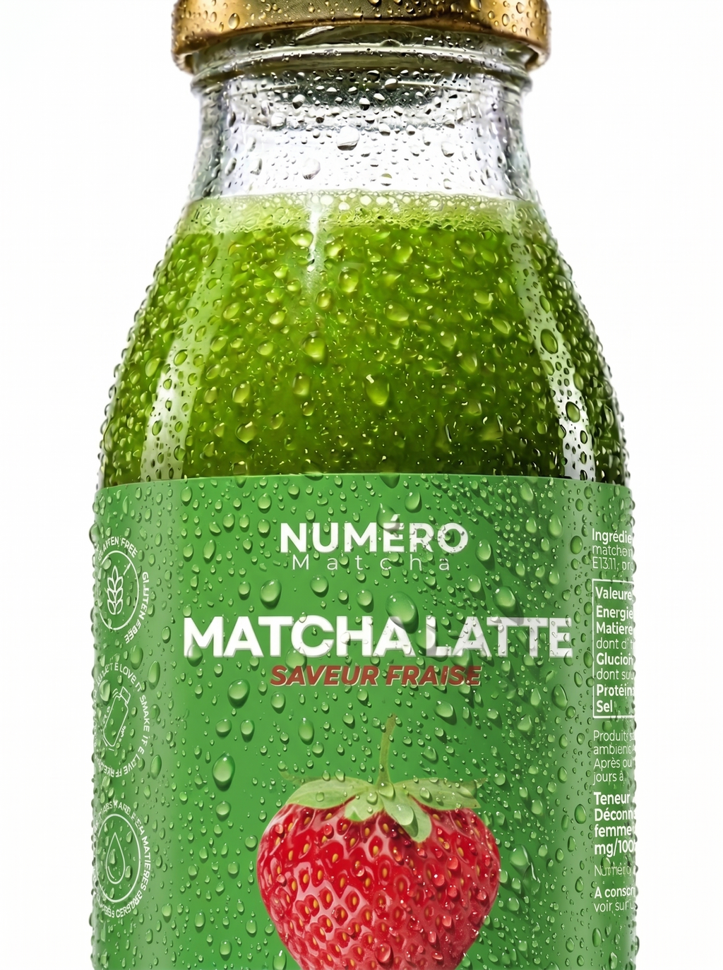 Matcha Latte Fraise - Prêt à boire