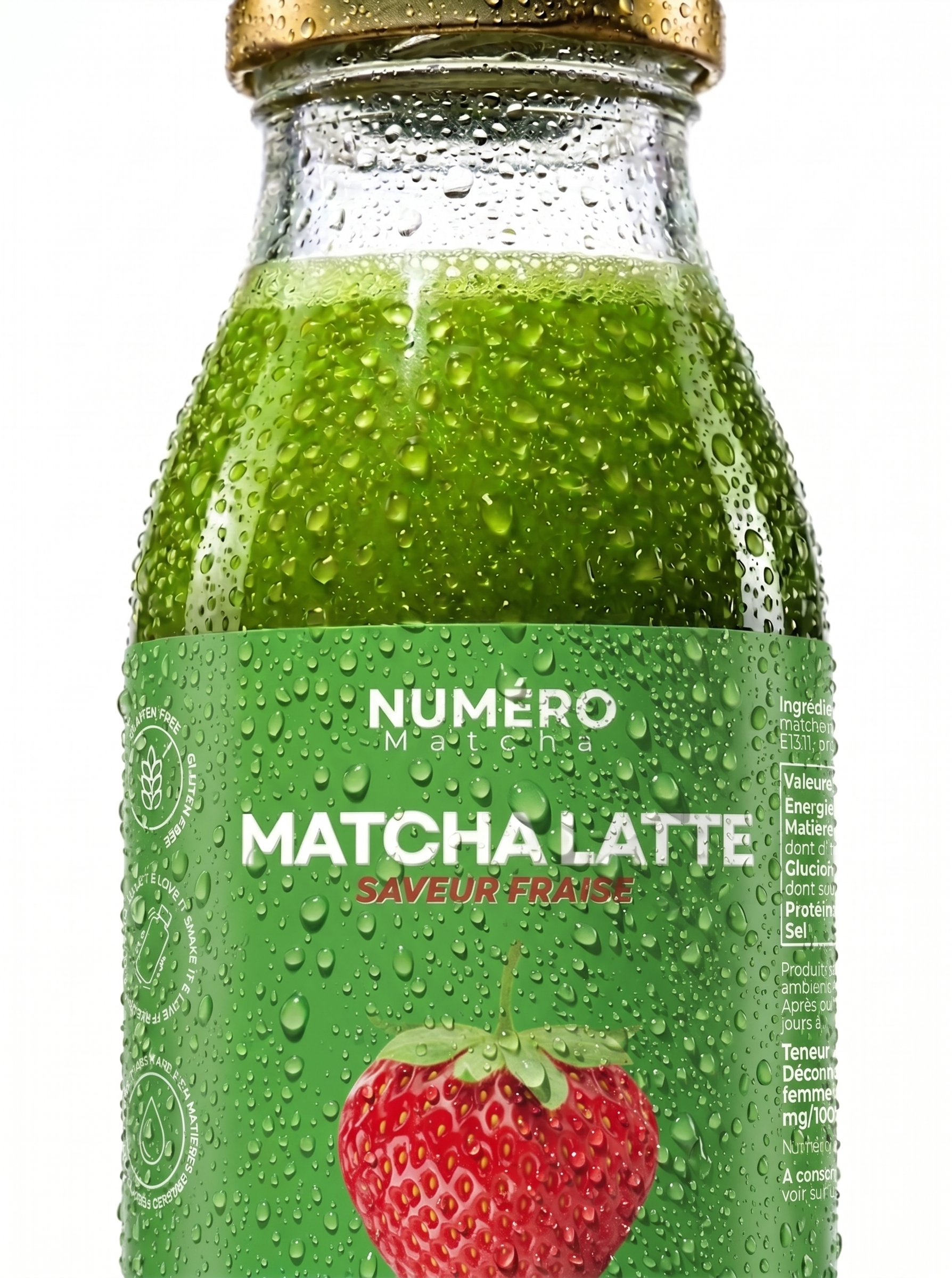 Matcha Latte Fraise - Prêt à boire
